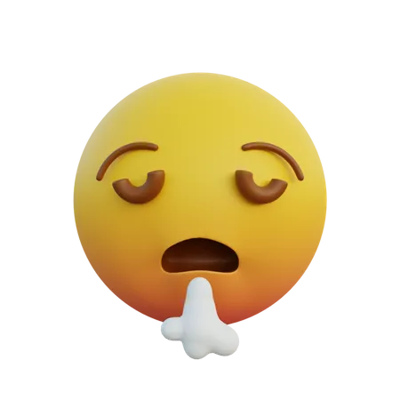 Ausatmender Seufzer  3D Emoji