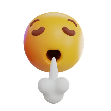 Ausatmendes Emoji  3D Icon