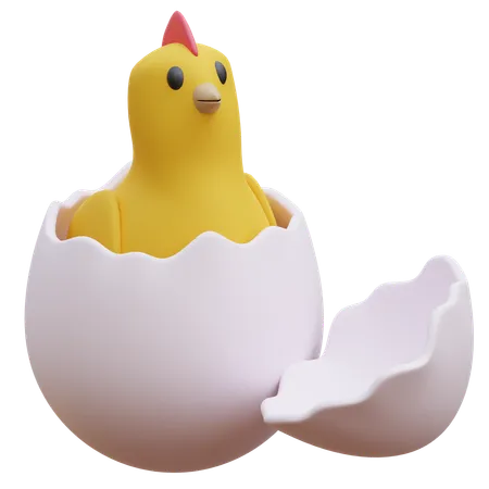 Hühnerei ausbrüten  3D Icon