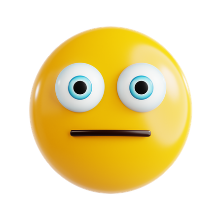 Ausdrucksloser Emoji  3D Icon