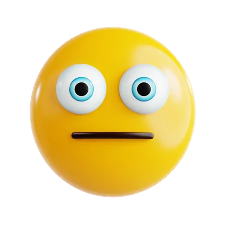 Ausdrucksloser Emoji  3D Icon