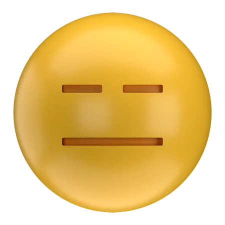 Ausdrucksloser Emoji  3D Icon