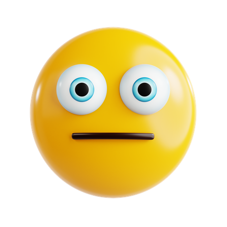 Ausdrucksloser Emoji  3D Icon