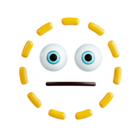 Ausdrucksloser Emoji  3D Icon