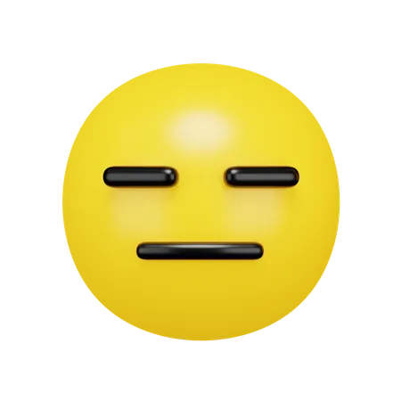 Ausdrucksloses Gesicht  3D Emoji