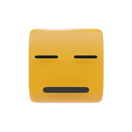 Ausdrucksloses Gesicht Emoji  3D Icon