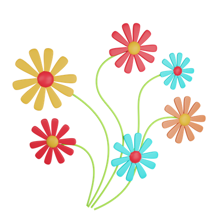 Ausgefallene Blume  3D Icon