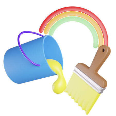 Regenbogen zum Ausmalen  3D Icon