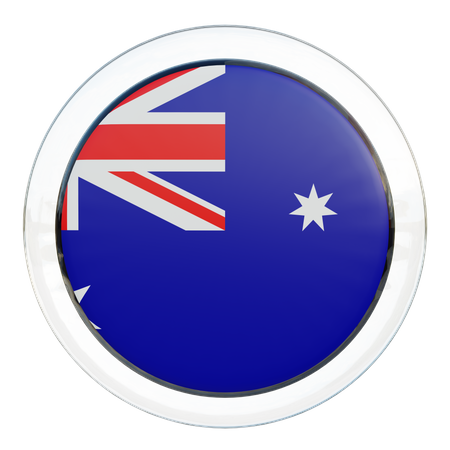 Australia Round Flag  3D Icon