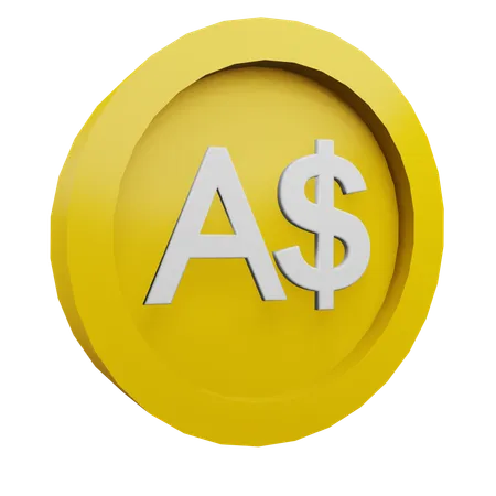 Australian dollar  3D Icon