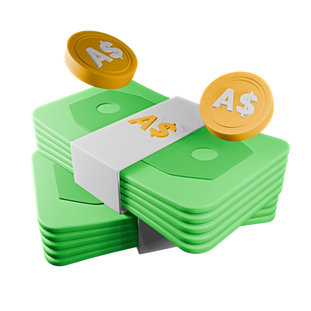 Australian dollar  3D Icon
