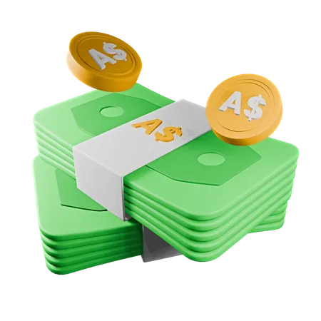Australian dollar  3D Icon