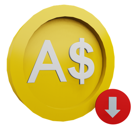 Australian dollar  3D Icon