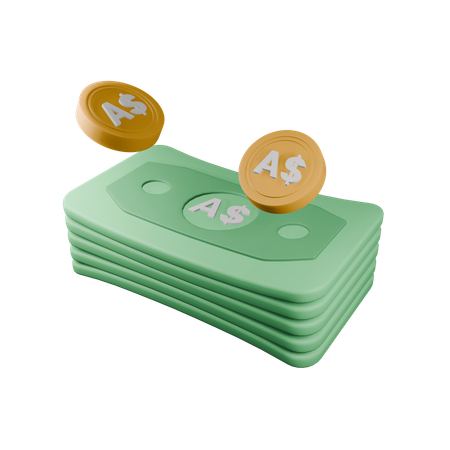 Australian dollar  3D Icon