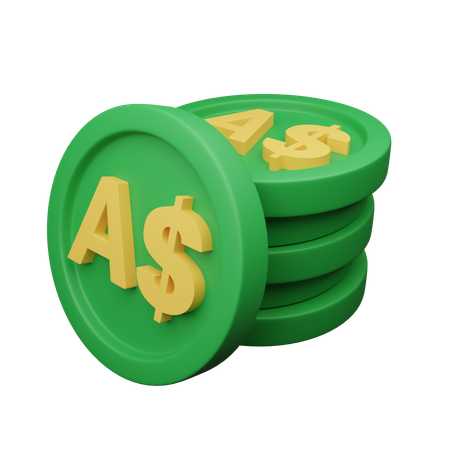 Australian dollar  3D Icon