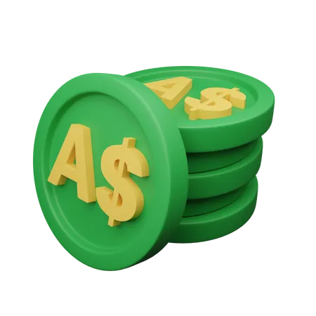 Australian dollar  3D Icon