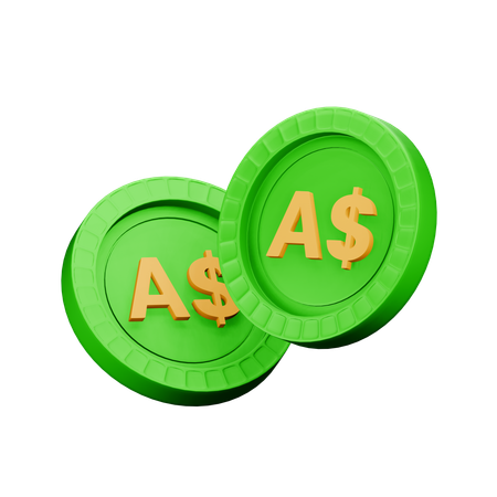 Australian dollar  3D Icon