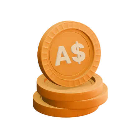 Australian dollar  3D Icon