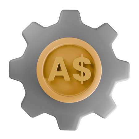 Australian dollar  3D Icon