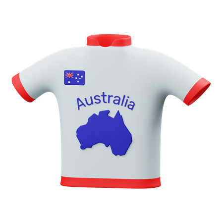 Australian sports jersey  3D Illustration