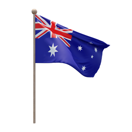 Mât de drapeau australien  3D Flag