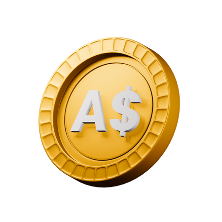 Australischer Dollar  3D Icon