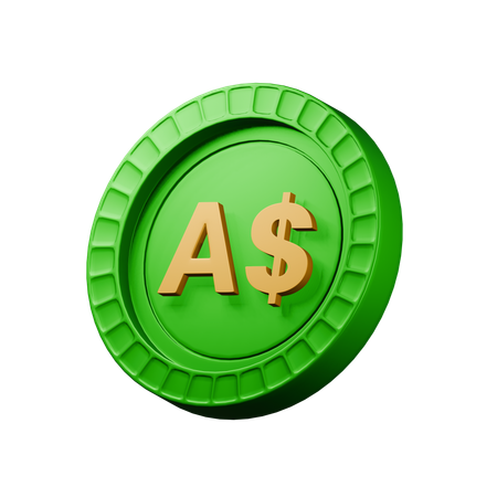 Australischer Dollar  3D Icon