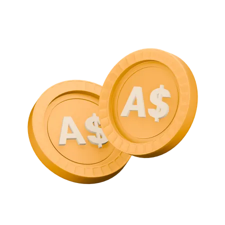 Australischer Dollar  3D Icon