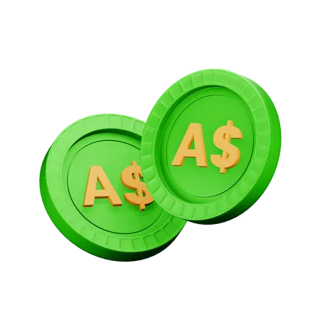 Australischer Dollar  3D Icon