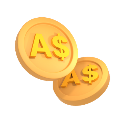 Australischer Dollar  3D Icon