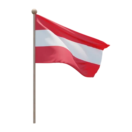 Austria Flagpole  3D Icon