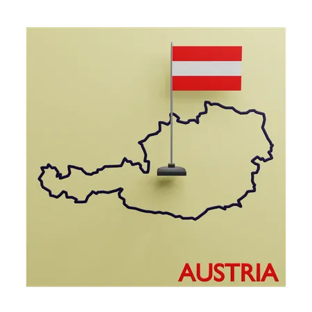 Austria Map  3D Icon