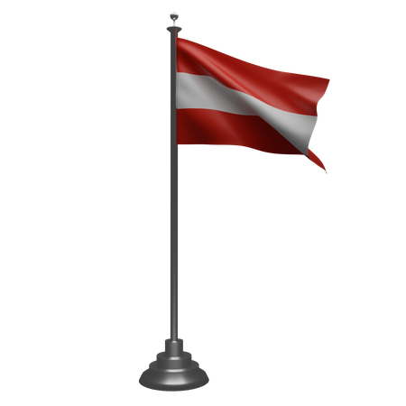 Austrian Flag  3D Illustration