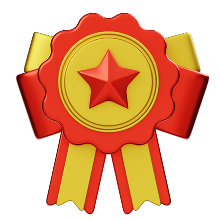 Auszeichnungsband Rosette  3D Icon