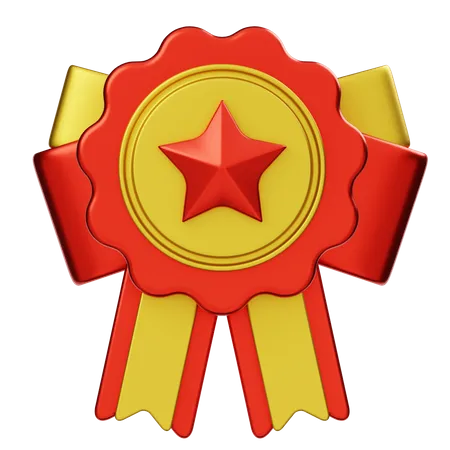 Auszeichnungsband Rosette  3D Icon