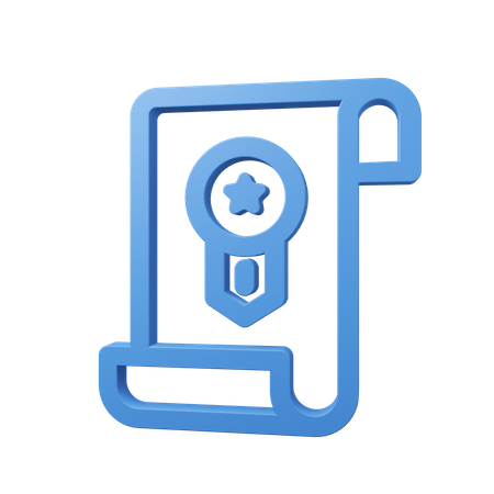 Verleihungsurkunde  3D Icon