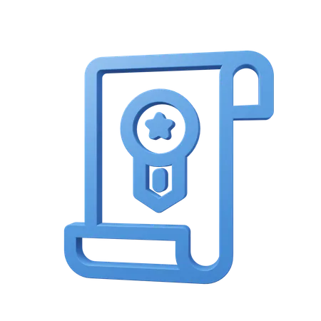 Verleihungsurkunde  3D Icon