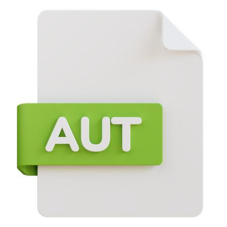 Aut File  3D Icon