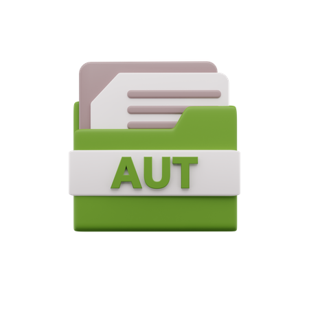 Aut File  3D Icon