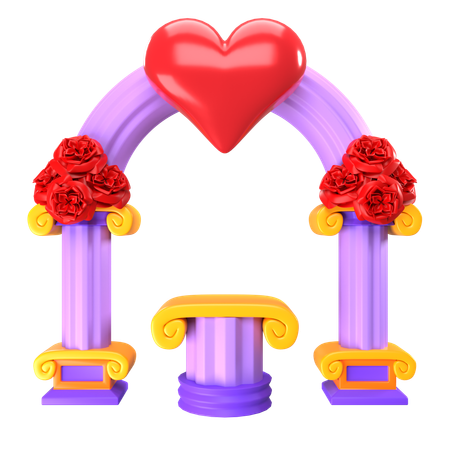 Autel de mariage  3D Icon