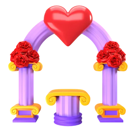 Autel de mariage  3D Icon