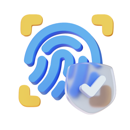 Autenticación biométrica  3D Icon