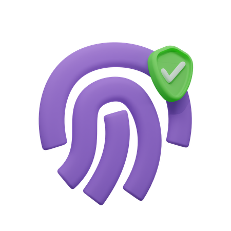 Autenticación de huellas dactilares  3D Icon