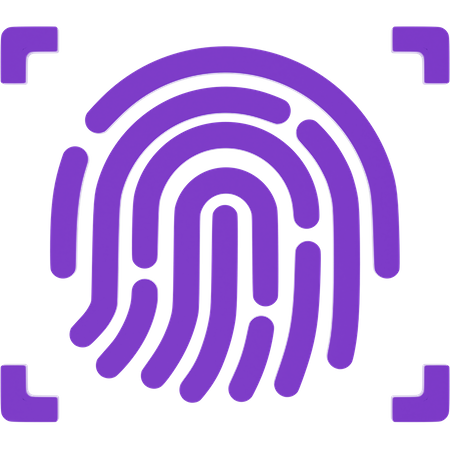 Autenticación de huellas dactilares  3D Icon