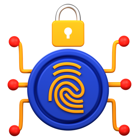 Autenticación de huellas dactilares  3D Icon