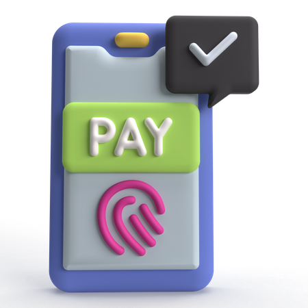 Autenticación de pago  3D Icon