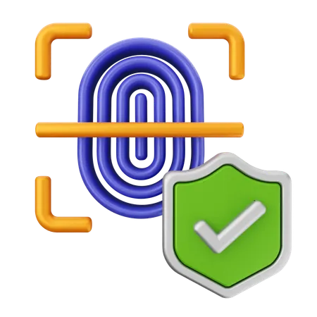 Protección de seguridad de autenticación  3D Icon