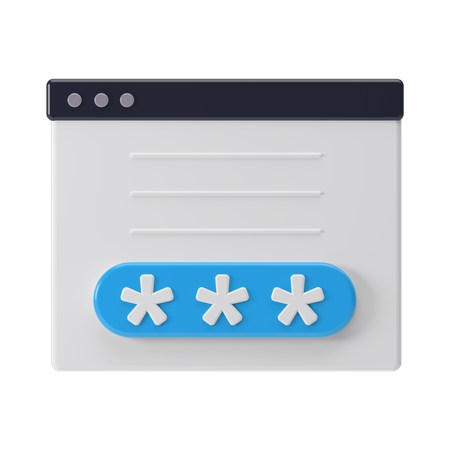 Authentication  3D Illustration