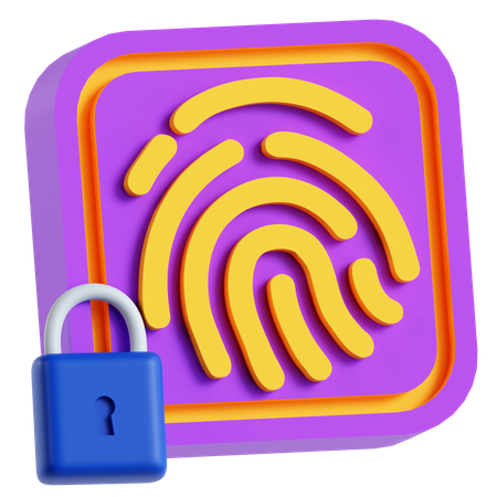 Authentification biométrique  3D Icon