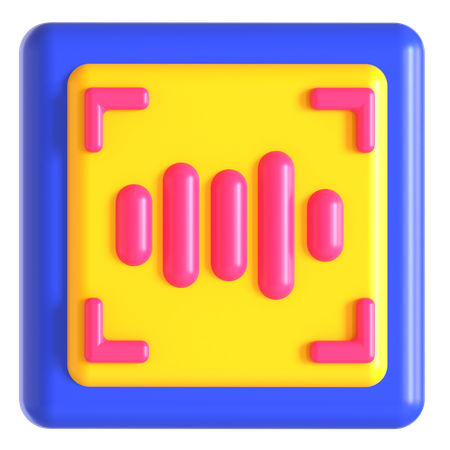 Authentification vocale  3D Icon